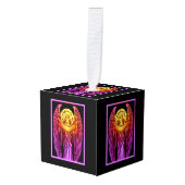 Glas in lood Angel Kubus Ornament (Voorkant hoekig)