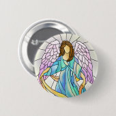 Glas in lood Angel Ronde Button 5,7 Cm (Voorkant /achterkant)