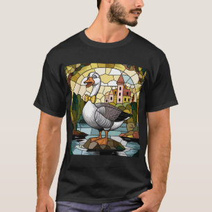 Glas in lood Art, Gekke Gans Glas in lood T-shirt