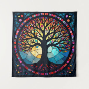 Glas in lood Art, Tree of Life Glas in lood Wandkleed