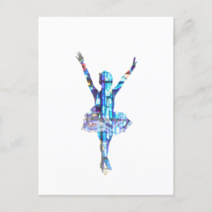 Glas in lood Ballerina Briefkaart