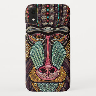 Glas in lood baviaanse mozaïekkunst iPhone XR hoesje