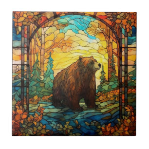 Glas in lood Beer Tegel Tegeltje