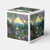 Glas in lood Bergen en Stroom Bedankdoosjes (Achterkant)