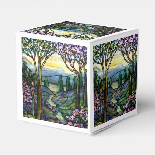 Glas in lood Bergen en Stroom Bedankdoosjes (Achterkant)