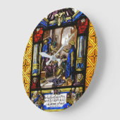 Glas in lood Bijbelscène. Grote Klok (Hoek)