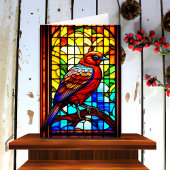Glas in lood Bird Art Christmas Kaart