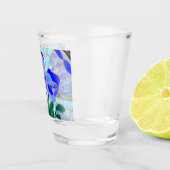 Glas in lood blauwe bloem Thunder_Cove (Rechts)