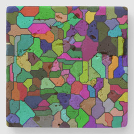 Glas in lood Block Tegel Travertine Onderzetter