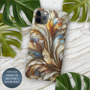 Glas in lood Bloemen Mozaïek Kunstpatroon iPhone 11 Pro Max Hoesje