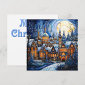 Glas in lood Blue Christmas Kaart (Voorkant / Achterkant)