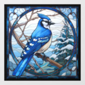 Glas in lood Blue Jay Raamsticker (Vel)