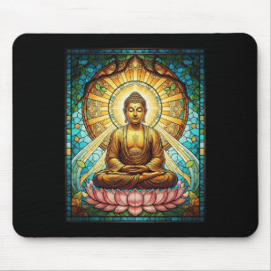 Glas-in-lood Boeddha Zen Boeddhisme Spirituele Med Muismat