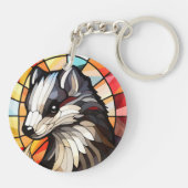 Glas in lood Bos Vriend Skunk Sleutelhanger (Achterkant)