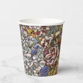 Glas in lood Botanische Bloemen Papieren Bekers (Voorkant)