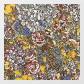Glas in lood Botanische Bloemen Raamsticker (Vel)