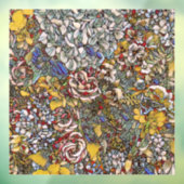 Glas in lood Botanische Bloemen Raamsticker (Vel 3)