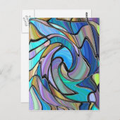 Glas in lood briefkaart (Voorkant / Achterkant)