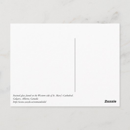 Glas in lood briefkaart (Achterkant)