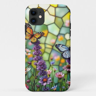 Glas in lood Butterflies iPhone 11 Hoesje