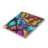 Glas in lood Butterflies Tegeltje (Zijkant)