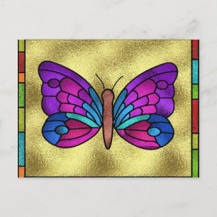 Glas in lood Butterfly Briefkaart