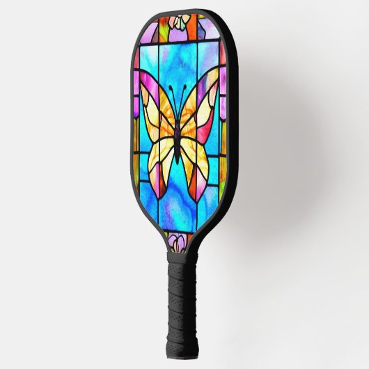 Glas in lood Butterfly Pickleball Paddle (Links)