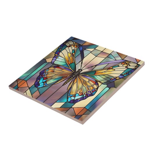 Glas in lood Butterfly Tegeltje (Zijkant)
