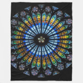 Glas in lood Cathedral Rosette Fleece Deken (Voorkant)