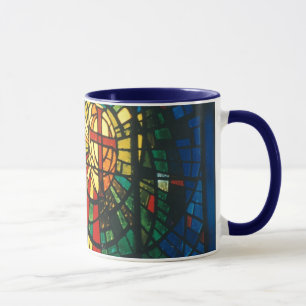 Glas in lood Christelijke Cross Coffee Mok kunst