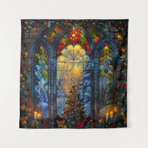 Glas in lood Christmas Art Tapestry Wandkleed