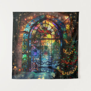 Glas in lood Christmas Art Tapestry Wandkleed