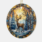 Glas in lood Christmas Deer Ornament (Links)