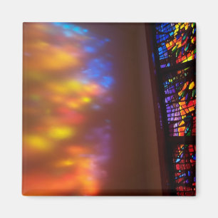 Glas in lood Church Cathedraal Window Magnet Art Magneet