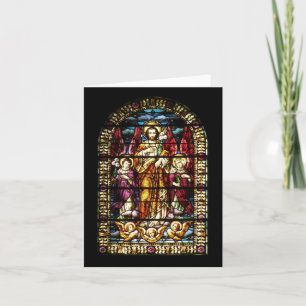 Glas in lood Church WIndow Note Card Kaart