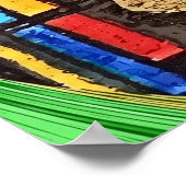 Glas in lood Church Window Poster (Hoek)