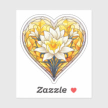 Glas in lood Daffodils Hart