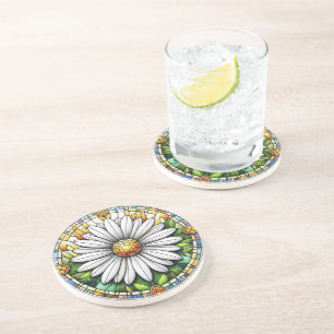 Glas in lood Daisy Zandsteen Onderzetter