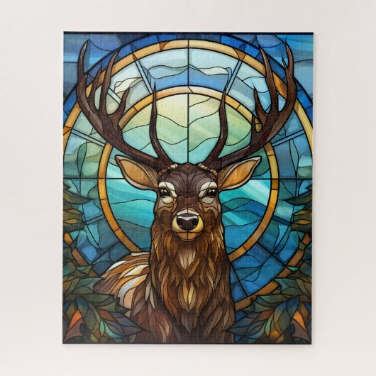 Glas in lood Deer Puzzel (Verticaal)