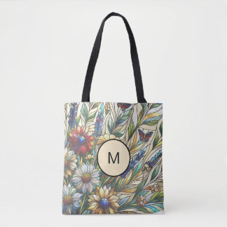 Glas in lood Design Wildflowers Veldmonogram Draagtas