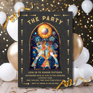 Glas in lood Disco Party Tarot Kaart