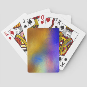 Glas in lood, doorzichtig kleurrijk glanzend venst pokerkaarten