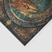 Glas in lood Dragon Tissuepapier (Detail)