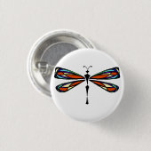 Glas in lood Dragonfly Button (Voorkant /achterkant)