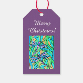 Glas in lood Dragonfly Gift Labels Cadeaulabel