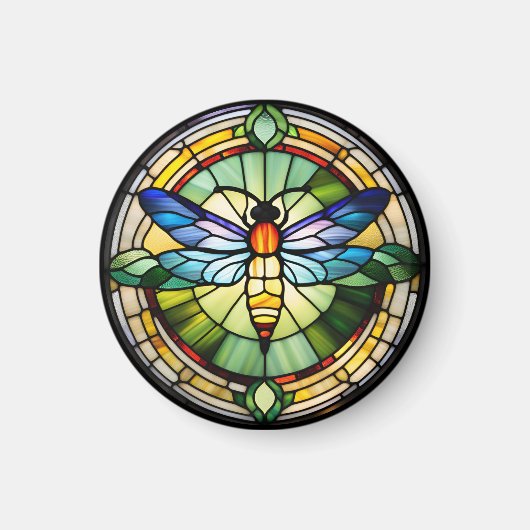 Glas in lood Dragonfly Magneet (Voorkant)