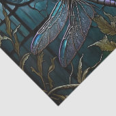 Glas in lood Dragonfly Shower Curtain Tissuepapier (Detail)