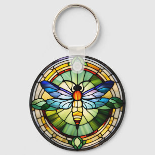 Glas in lood Dragonfly Sleutelhanger