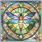 Glas in lood Dragonfly Sticker (Voorkant)
