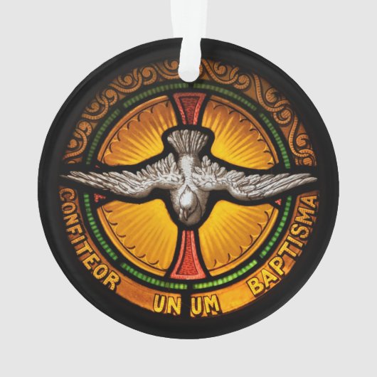 Glas in lood duif ornament (achterkant)